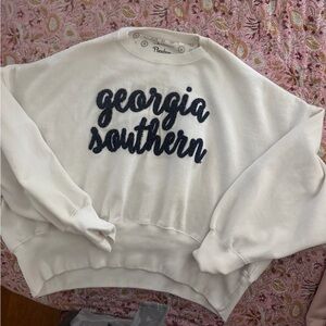 Pressbox Cream Georgia Southern Sweater